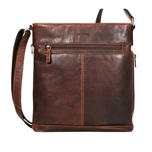 Jack George Voyager Crossbody Brown Buffalo Leather Purse Satchel Unisex